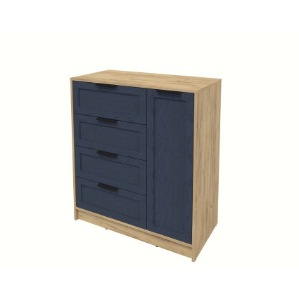 Тумба Тренд КТ-Т90 (Дуб золотой ЛДСП/ Дуб королевский ЛМДФ) Ш900 В1020 Г451